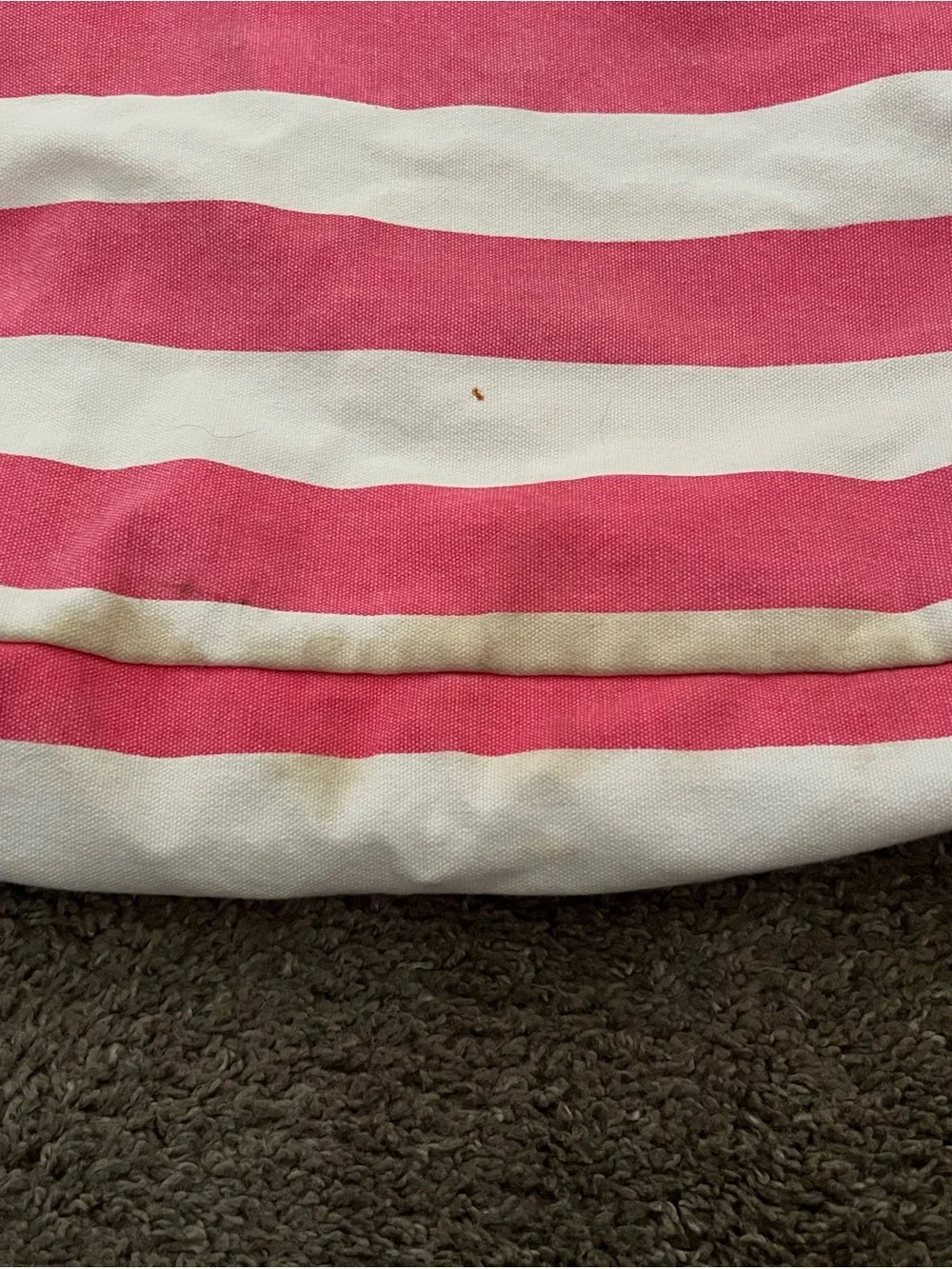 Victoria's Secret Pink and White Striped Tote with Rope Handles